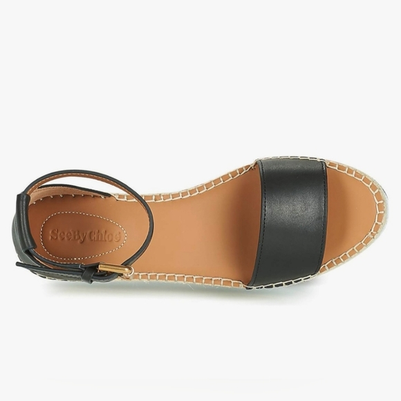 See By Chloé Women's Glyn Ankle Strap Espadrilles Size 8 - Picture 5 of 12